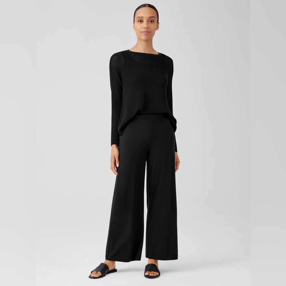 Eileen Fisher Black Wide-Leg Pants
